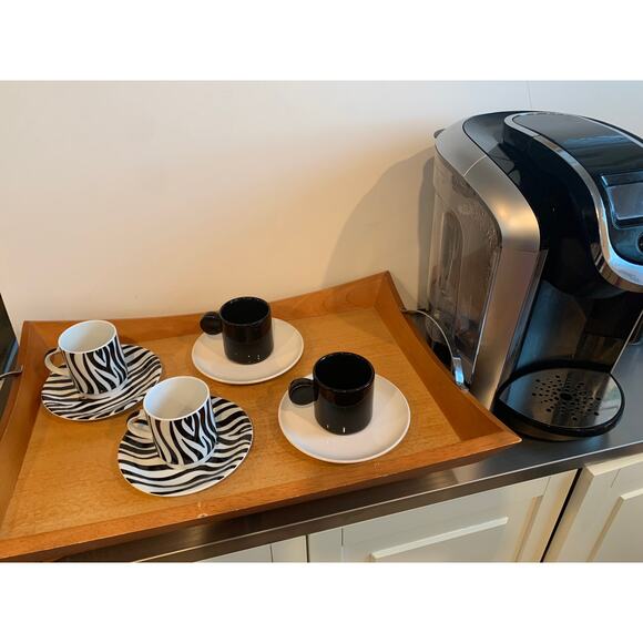 Vintage Espresso Cups and Saucers, Tirschenreuth Zebra, 2 sets - Picture 8 of 11